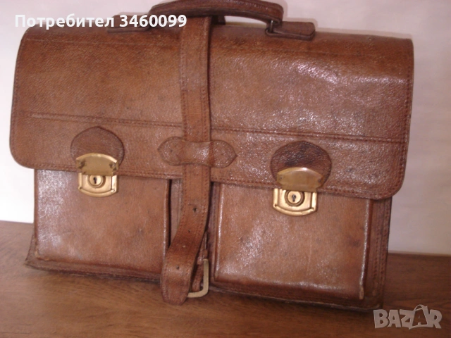 Ретро чанта от естествена кожа