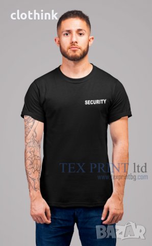 Тениска за охранители - SECURITY тениска, снимка 3 - Тениски - 11996751