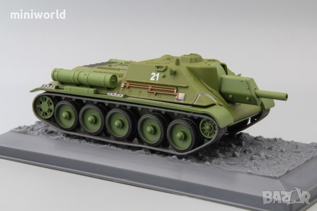 Танк СУ-122 1943 - мащаб 1:43 на DeAgostini моделът е нов в блистер, снимка 3 - Колекции - 43966341