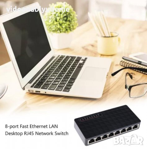 8 Port Poe Switch 6 + 2 Ports DC Мрежови IP Камери NVR LSPOE-06120A 8 Порт Суич от които 6 порта POE, снимка 10 - IP камери - 28567738