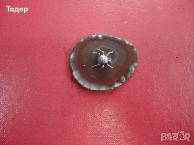 Полиран минерал ахат халцедон 17, снимка 6 - Колекции - 43966966