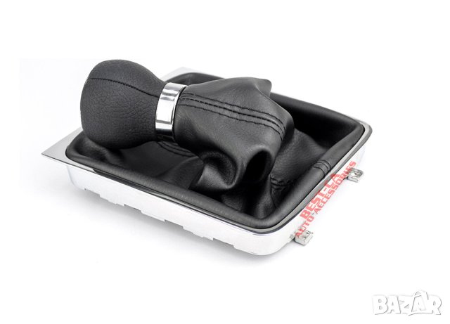 Кожена топка с маншон за скоростен лост Фолксваген Пасат 6 Б6 Volkswagen Passat 6 B6 (2005-2011) 5 с, снимка 4 - Аксесоари и консумативи - 43282826