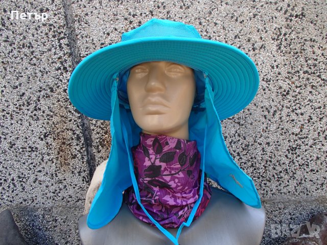Продавам лека лятна бързосъхнеща шапка с UV защита, покривало за врата и за лицето, снимка 2 - Шапки - 28076265