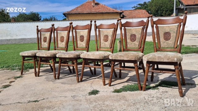  Ретро столове масив-6бр. №036