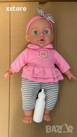 Реалистично говорещо бебе с аксесоар шише, снимка 17 - Кукли - 52739631