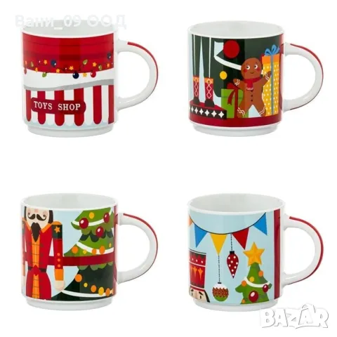 Сет 4 коледни чаши "Лешникотрошачката", снимка 3 - Чаши - 47741163