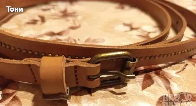 Нов Дълъг Дамски Колан Изцяло от Естествена Кожа 200см.