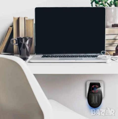 Мини керамичeн отоплител Taurus TROPICANO PLUG HEATER – 500W, дигитален дисплей, таймер, снимка 4 - Друга електроника - 51923756