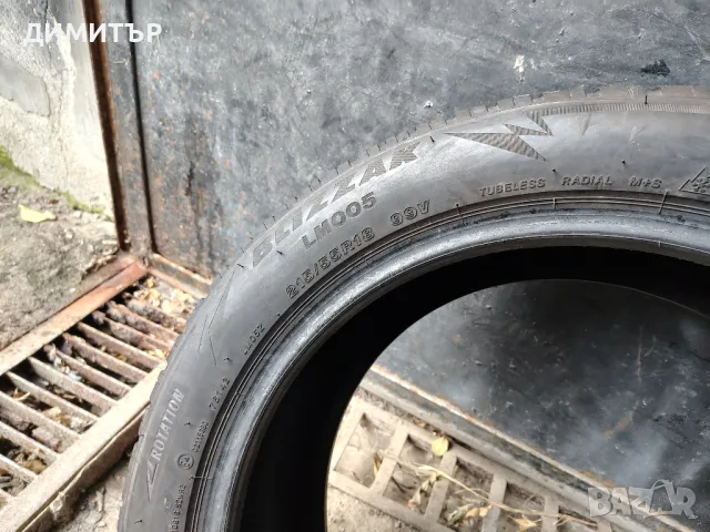2бр.зимни гуми BRIDGESTONE 215/55/18 99V DOT 2722, снимка 5 - Гуми и джанти - 49377142