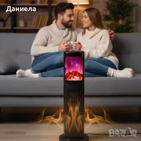 Вентилаторна PTC керамична печка Rosberg, 2000W, 2 степени, Защита, снимка 2 - Отоплителни печки - 52160118