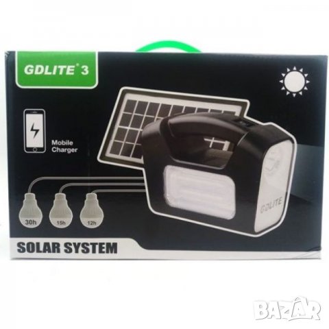 GDLITE 3 Соларна система за домашно и къмпинг осветление , снимка 1 - Соларни лампи - 32891857