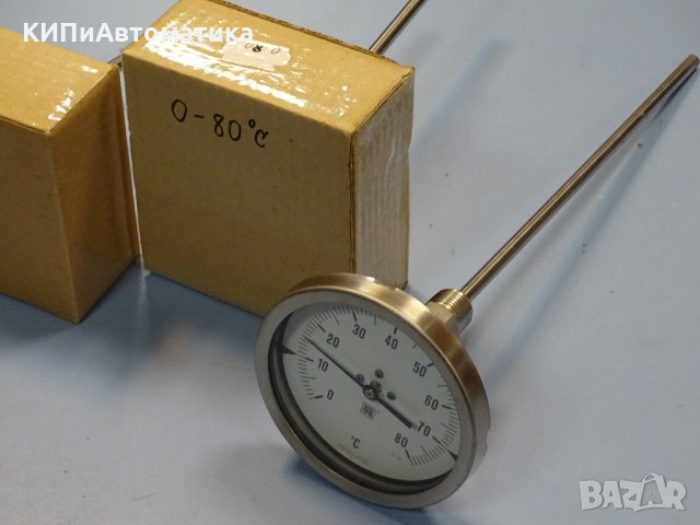 индустриален термометър NUOVA FIMA Ø110mm G 1/2 KL 1 0/+80/+200°C, L130-280mm, снимка 12 - Резервни части за машини - 35490870