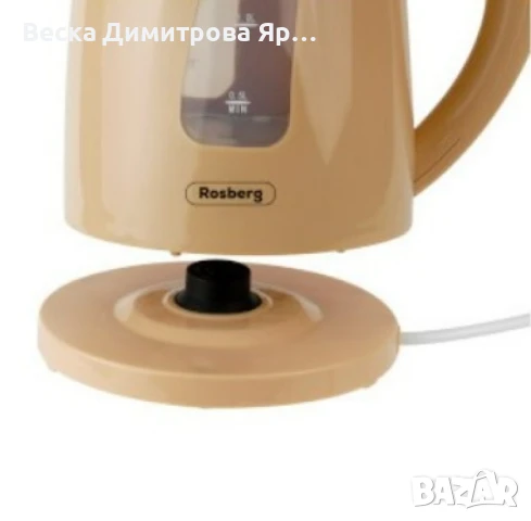 Електрическа кана Rosberg, 2200W, 1.7л., 2 ГОДИНИ ГАРАНЦИЯ, снимка 8 - Кани - 50554375