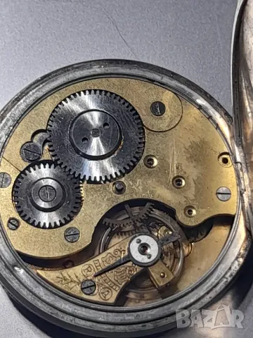 Швейцарски сребърен джобен часовник, снимка 9 - Джобни - 48933762