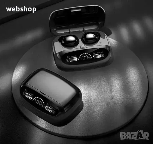 Безжични аудио слушалки тип тапи TWS M32, шумопотискане, Bluetooth V5.1, Функция Powerbank, снимка 2 - Bluetooth слушалки - 50343727