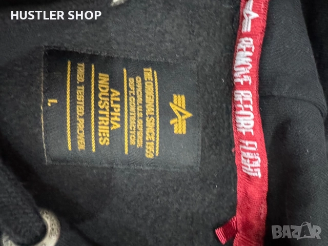 Мъжки суитшърт ALPHA INDUSTRIES. Размер L, снимка 7 - Спортни дрехи, екипи - 52861494