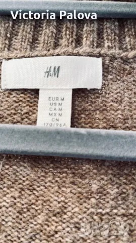 Топла блуза H&M с V деколте, овърсайз, снимка 5 - Блузи с дълъг ръкав и пуловери - 47672792