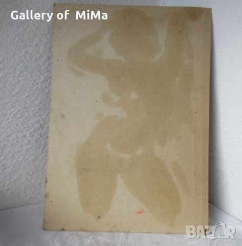 55х39 см., Майсторски маслен пастел, Гола Жена Еротика, голяма картина, снимка 6 - Картини - 28888435