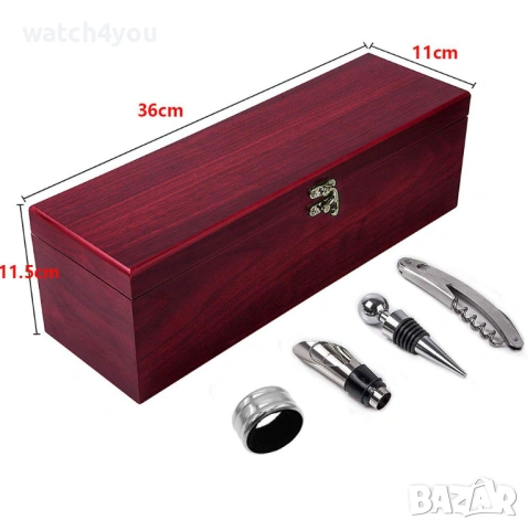 НОВ КОМПЛЕКТ ЗА ВИНО В ЛУКСОЗНА ДЪРВЕНА КУТИЯ С АКСЕСОАРИ. СЕТ ЗА ВИНО С ШАХ. ШАХМАТНА ДЪСКА 2V1., снимка 5 - Подаръци за мъже - 16134212