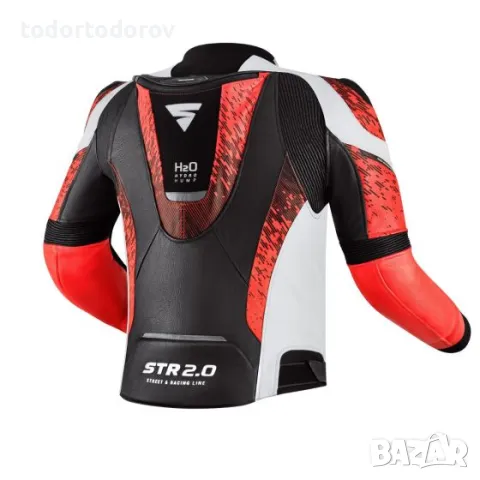 Кожен мото екип SHIMA STR 2.0 RED-FLUO,разм.56XL,2ч.,всички протектори, снимка 3 - Аксесоари и консумативи - 49123056