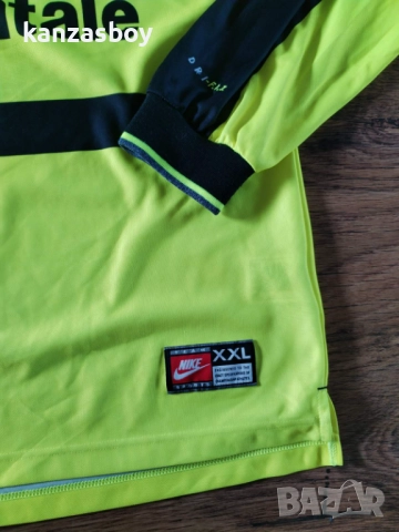 borussia dortmund nike 1997/98 home long sleeve vintage shirt - колекционерска футболна блуза 2ХЛ , снимка 4 - Спортни дрехи, екипи - 52135858
