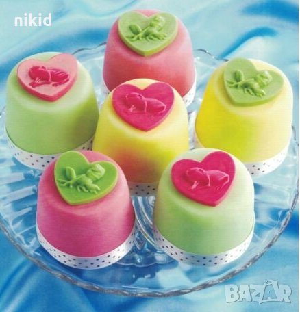 Принцесата и жабокът принцеса Тиана жаба жабок в сърце силиконов молд форма фондан шоколад гипс, снимка 3 - Форми - 33068445