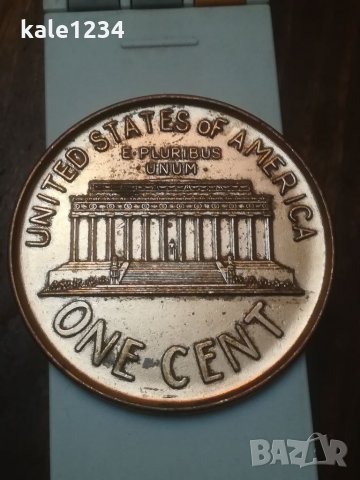 Плакет. ONE CENT - 1972 S. Монета. Един цент. Cent. USA. , снимка 3 - Нумизматика и бонистика - 34828851