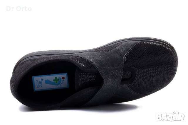 BEFADO DR ORTO Ортопедични дамски обувкиза широк крак, С лепка, Черни, снимка 6 - Дамски ежедневни обувки - 35614089