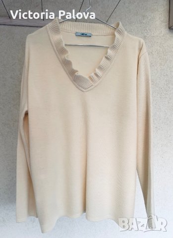 Разкошна блуза/пуловер 100% меринос Италия, снимка 2 - Блузи с дълъг ръкав и пуловери - 38969429