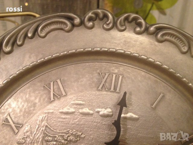 Старинен немски часовник за стена от калай серия Lindenwirthin 23 см. нов, снимка 6 - Колекции - 43079606