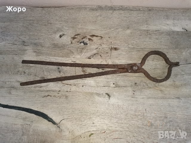 Старинни ковашки клещи от ковано желязо , снимка 1 - Антикварни и старинни предмети - 34661355