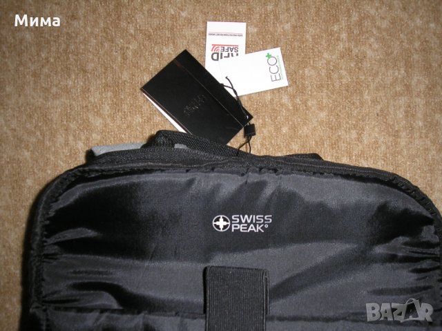 Нова лаптоп раница против кражба с RFID защита Swiss Peak , снимка 8 - Лаптоп аксесоари - 28159685