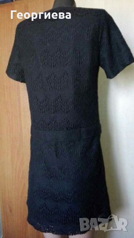 Френска НОВА рокля от памучна дантела в черно 👗🍀М, M/L👗🍀 арт.365, снимка 5 - Рокли - 28041374
