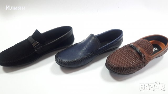 Мъжки мокасини модел 111255 черни,кафяви и сини, снимка 4 - Официални обувки - 32312670