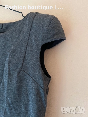 Сива рокля от материята модал и ръкави капаци с подплата подходяща за есента и зимата 38 размер 🩶🩶, снимка 2 - Рокли - 52075562