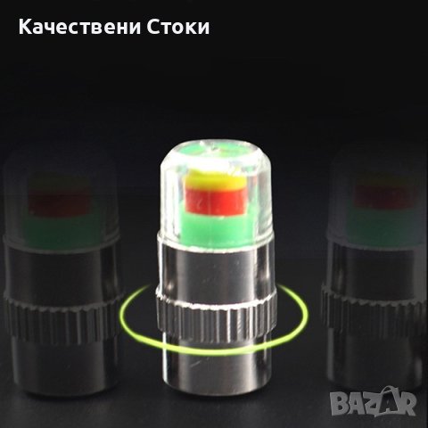 Манометър-капачка  за налягането в гумите на превозното средство, снимка 5 - Аксесоари и консумативи - 43636303