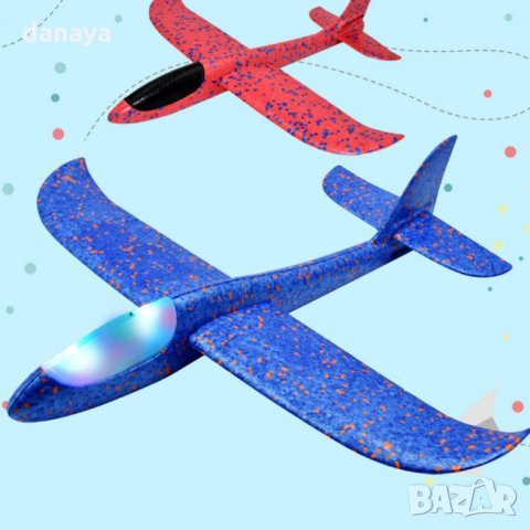 1080 Светещ самолет от стиропор въздушен самолет за хвърляне планер, снимка 9 - Влакчета, самолети, хеликоптери - 26218264