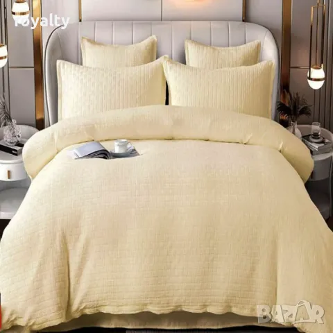 Луксозен комплект с драперия от 100% памук Различни цветове 