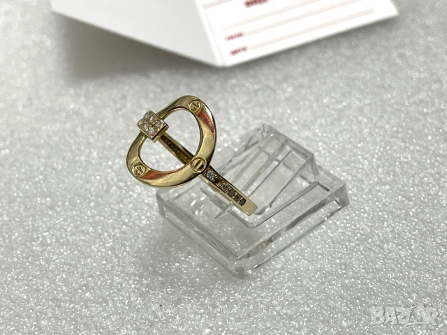 Дамски Златен Пръстен-1,8 грама, 14К (проба 585), снимка 5 - Пръстени - 51795524