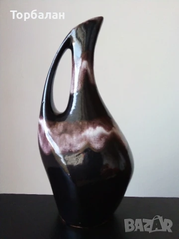 Керамична ваза от соц-а , снимка 4 - Вази - 50841674