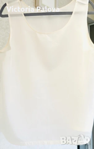 Скъпа марка  топ ANNA CARINA 100% коприна, снимка 6 - Корсети, бюстиета, топове - 50675201