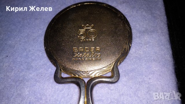 50 JAHRE BADER Kalog PFORZHEIM Старо РЯДКО МАРКОВО ПОЗЛАТЕНО КРИСТАЛНО ОГЛЕДАЛО Списание БАДЕР 12439, снимка 7 - Антикварни и старинни предмети - 38258946