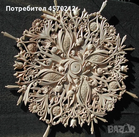 Ръчно изработена дърворезба, Резбована розета, Пано дърворезба, Дърворезба по поръчка, снимка 13 - Декорация за дома - 53463223