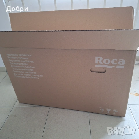 Мивка/умивалник Roca 80см за монтаж върху шкаф, снимка 5 - Мивки - 53032621