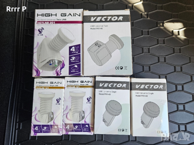 НОВИ сателитни конвертори единични/двойни 21бр., снимка 2 - Приемници и антени - 53217552