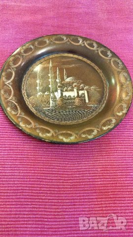 Медна чиния за стена, Света София, Истанбул, Турция. , снимка 6 - Колекции - 40721648