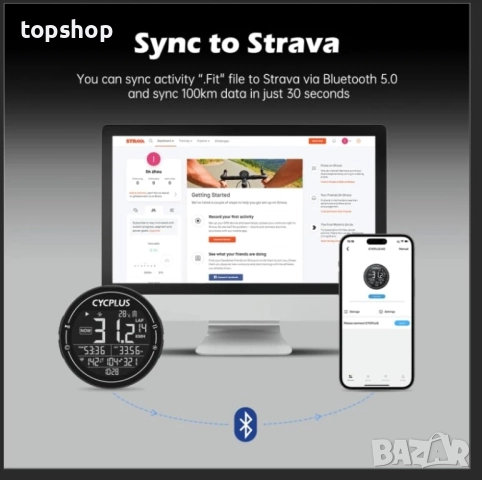Нов компютър за велосипед CYCPLUS GPS, безжичен, ANT+ Bluetooth скоростомер, километраж, IPX6 вод..., снимка 8 - Велосипеди - 51636476