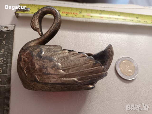 Фигура,лебед,цам, бронз стара, снимка 2 - Антикварни и старинни предмети - 43555726