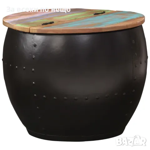 Маса за кафе, 53x43 см, регенерирано дърво масив, снимка 8 - Маси - 48482120