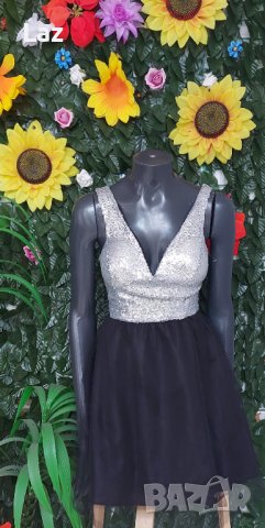 официална обемна рокля обсипана с пайети, снимка 2 - Рокли - 43501319